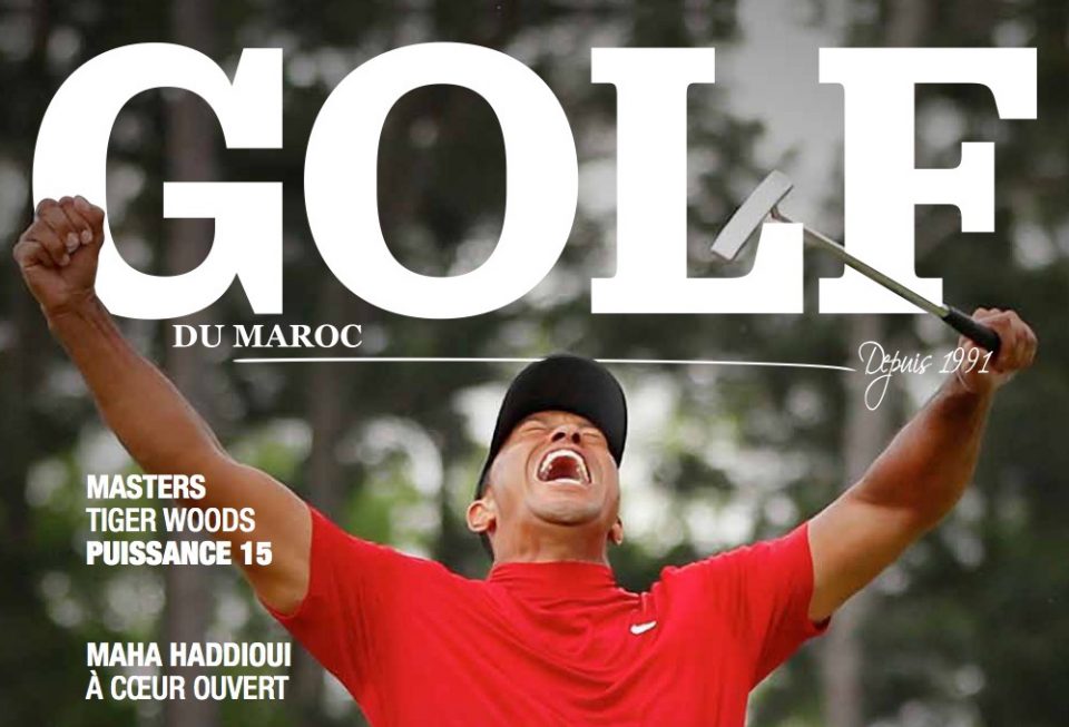 Couverture Tiger Woods Golf du Maroc parution Starlight Golf Tour Championships 2019